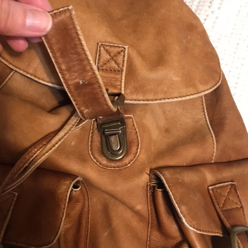 Brown Leather Backpack - Picture 8 of 9